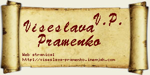 Višeslava Pramenko vizit kartica